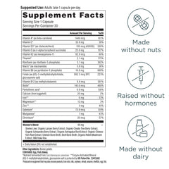 Ancient Nutrition ingredientes de alimento real como hígado y huevas para mayor densidad nutricional