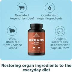 Ancient Nutrition ingredientes crudos de origen vacuno y ovino, trazabilidad clara