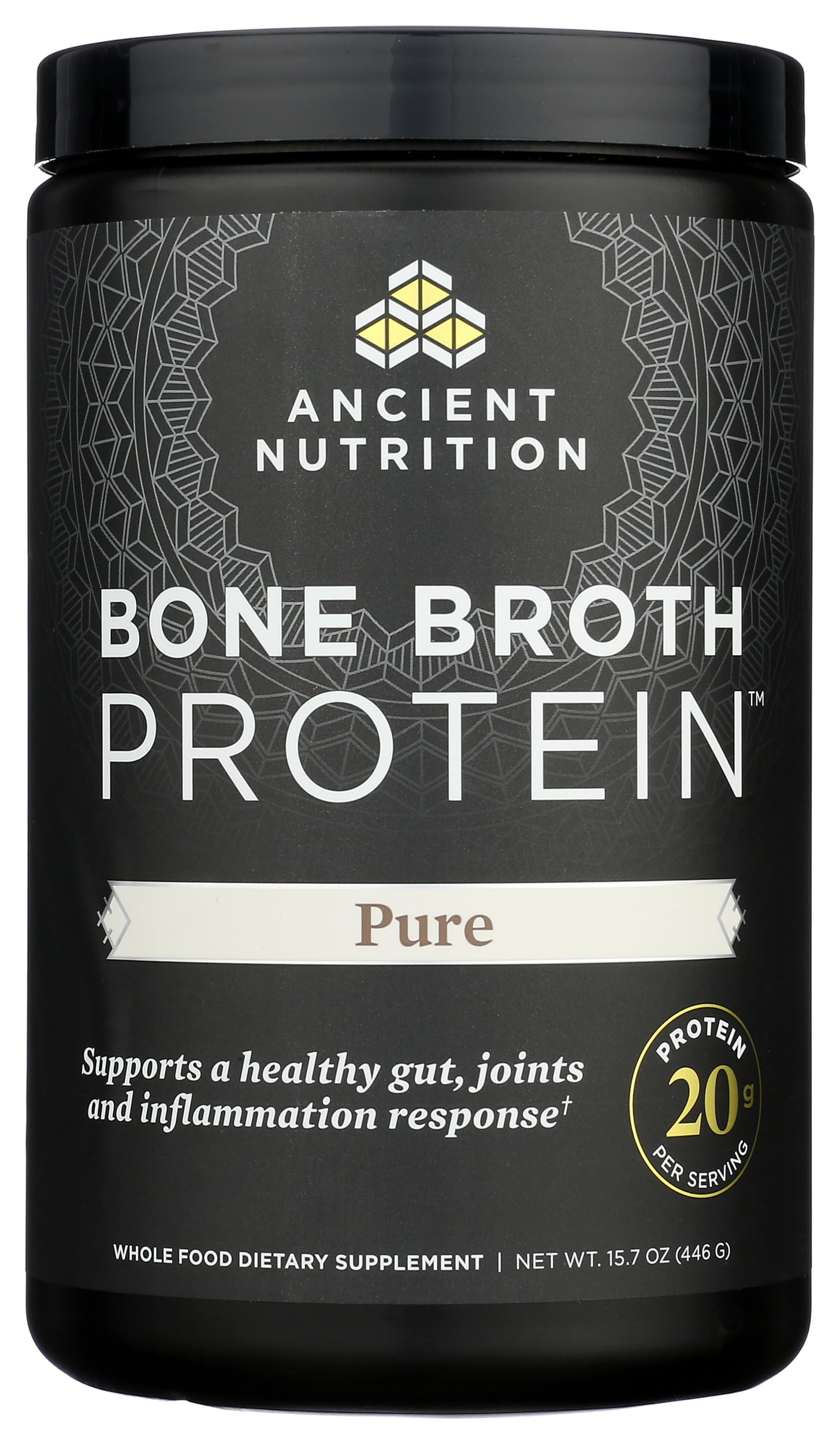 Ancient Nutrition polvo disuelto en taza caliente listo para beber