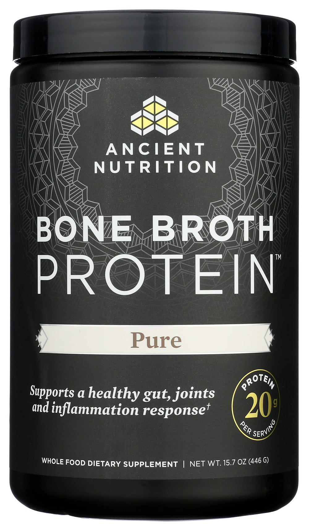 Ancient Nutrition polvo disuelto en taza caliente listo para beber