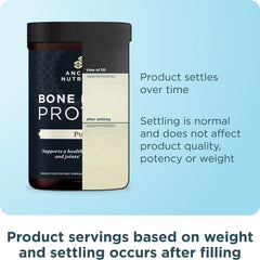 Ancient Nutrition envase mostrado en mano para comparar tamaño