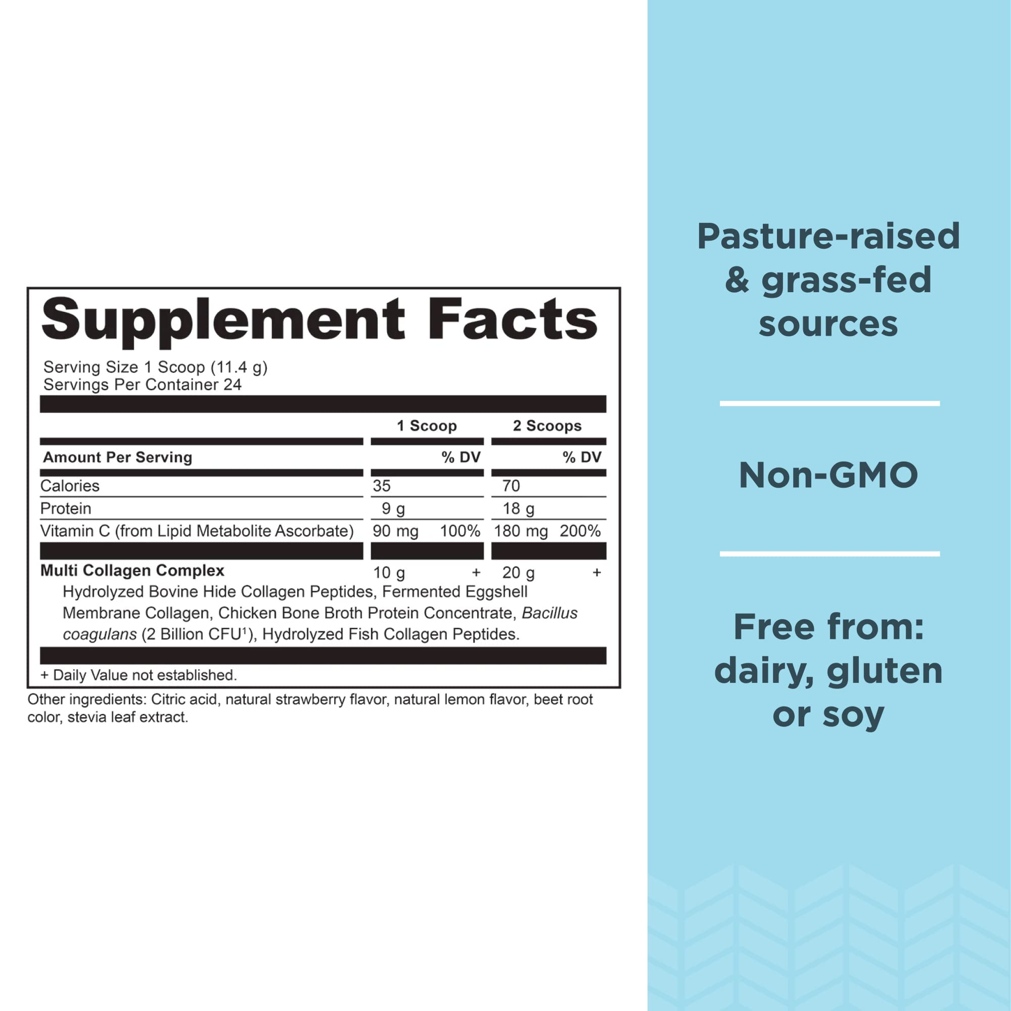 Ancient Nutrition primer plano del polvo hidrolizado y su textura fina