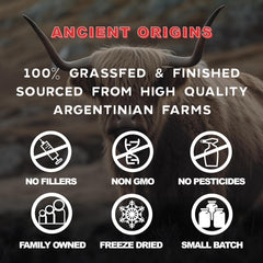 Ancient Origins etiqueta con lista de ingredientes y certificaciones, transparencia comprobable