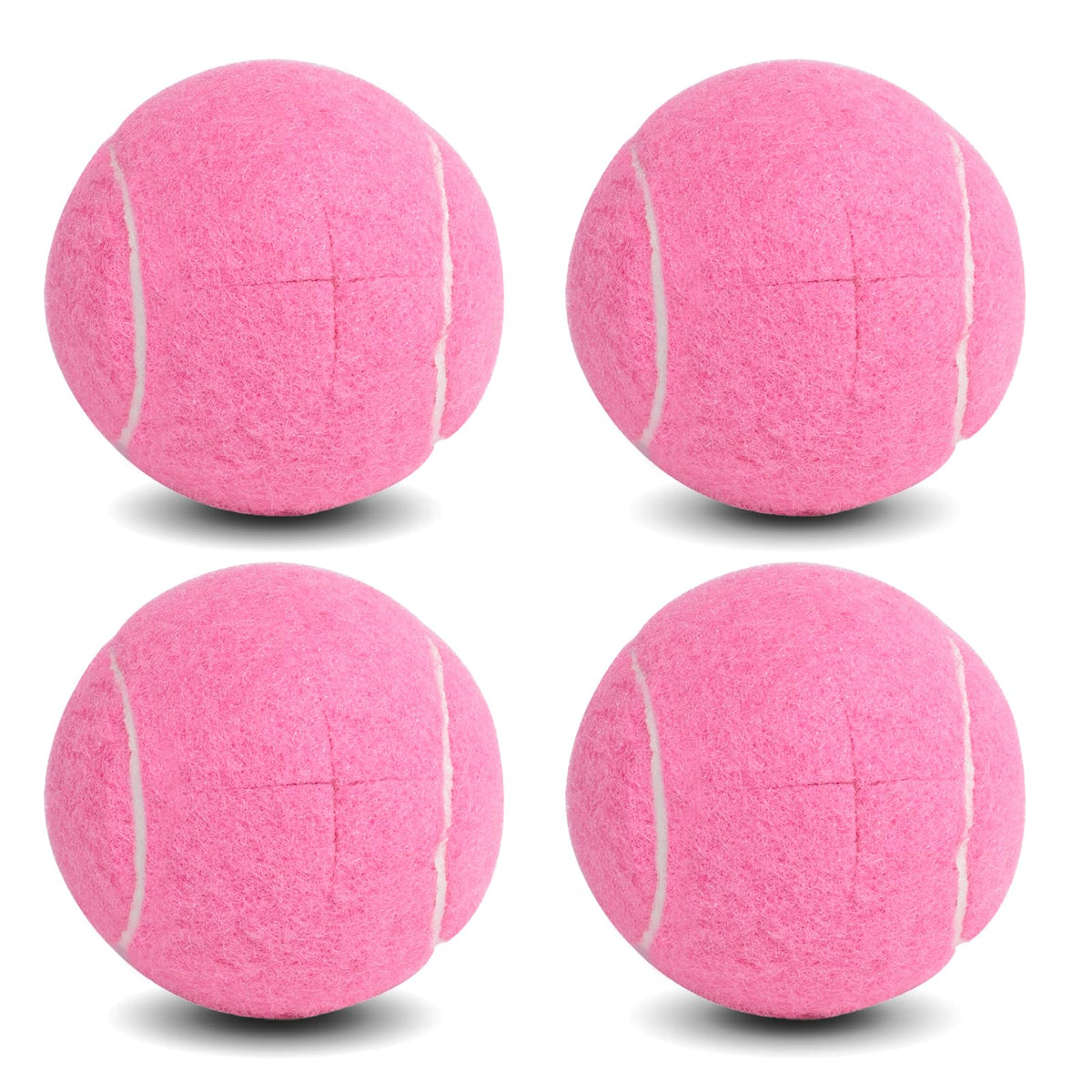 ANCKNE frente del paquete con 4 pelotas precortadas rosa protegen suelos