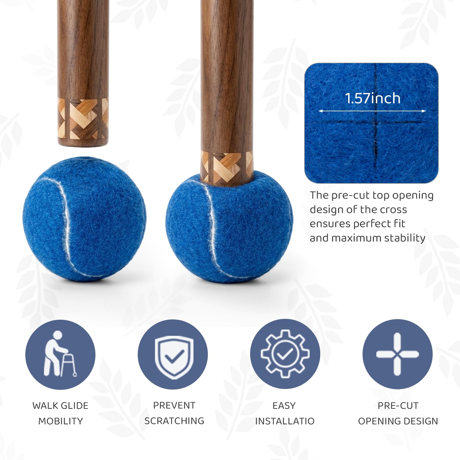 ANCKNE detalle de fieltro azul muestra superficie suave y silenciosa
