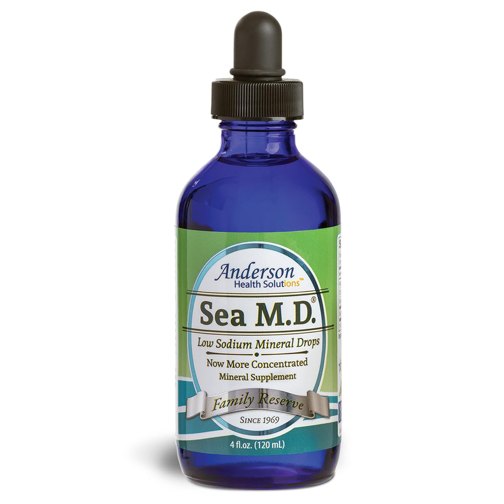 Anderson Sea M.D. frasco frontal mostrando envase esmerilado y marca, fácil identificación