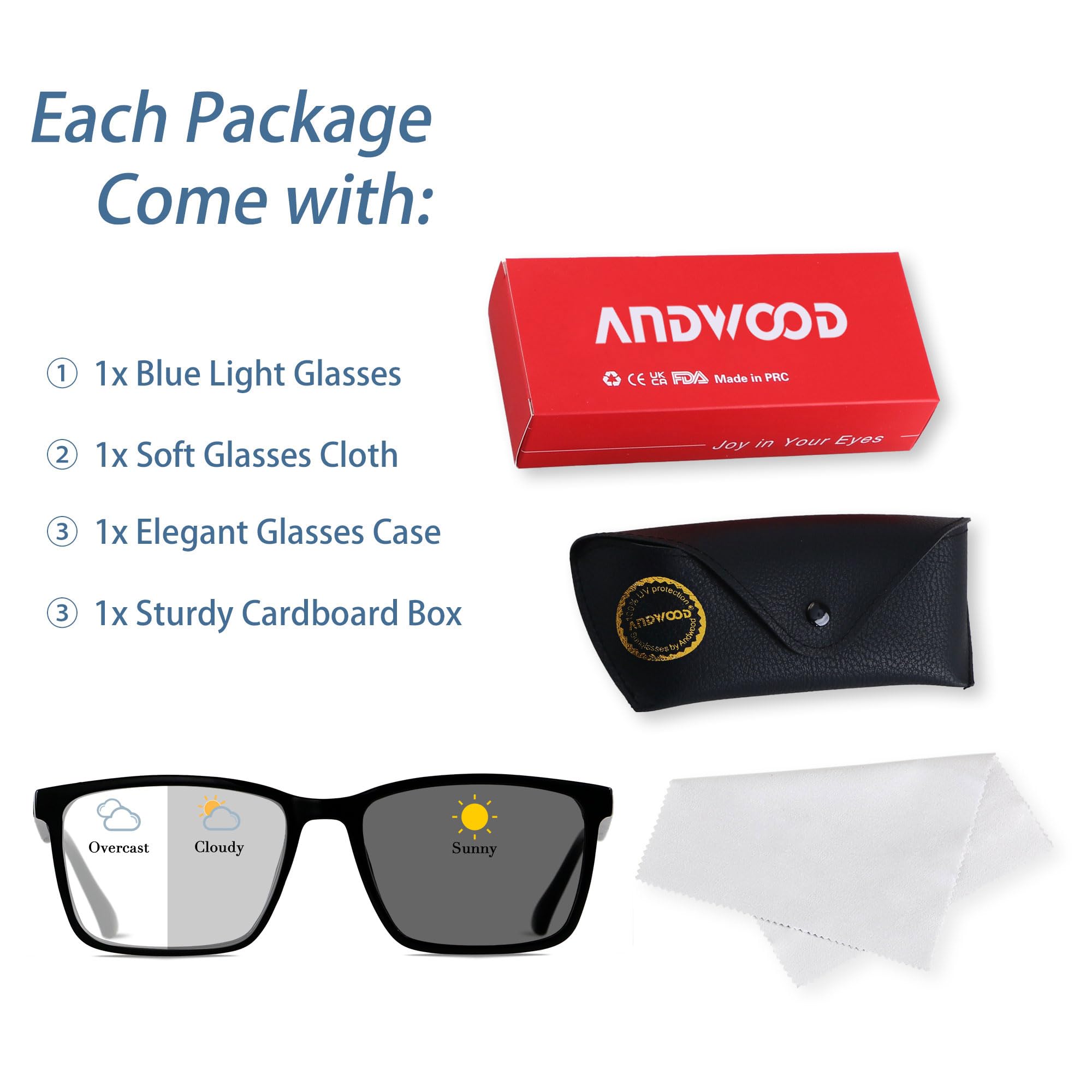 ANDWOOD comparación de tamaño en mano mostrando ajuste cómodo y proporción