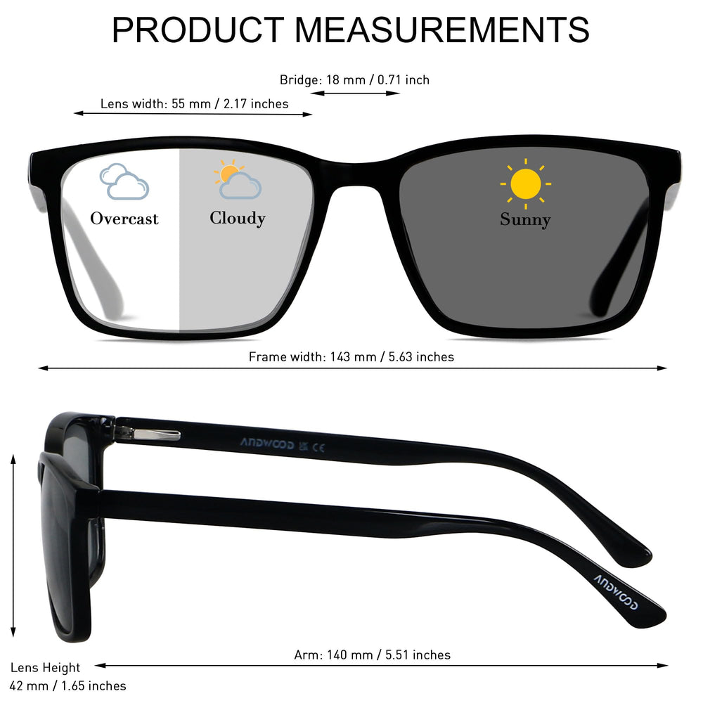 ANDWOOD estuche de cuero incluido para transportar gafas con seguridad