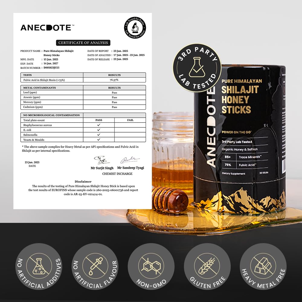 ANECDOTE caja abierta con 30 sticks, control de porciones diario