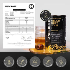 ANECDOTE caja abierta con 30 sticks, control de porciones diario