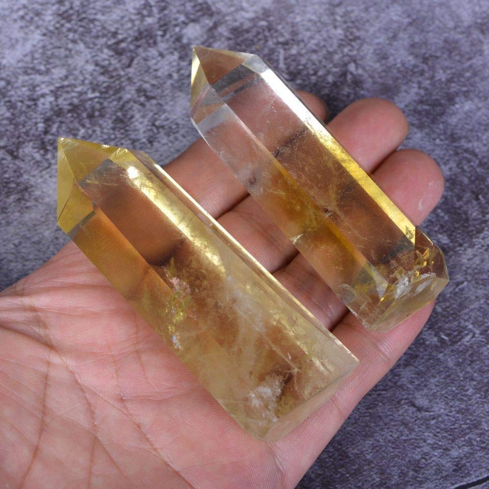 Angelstones citrino junto a regla para comparar tamaño y elegir según espacio