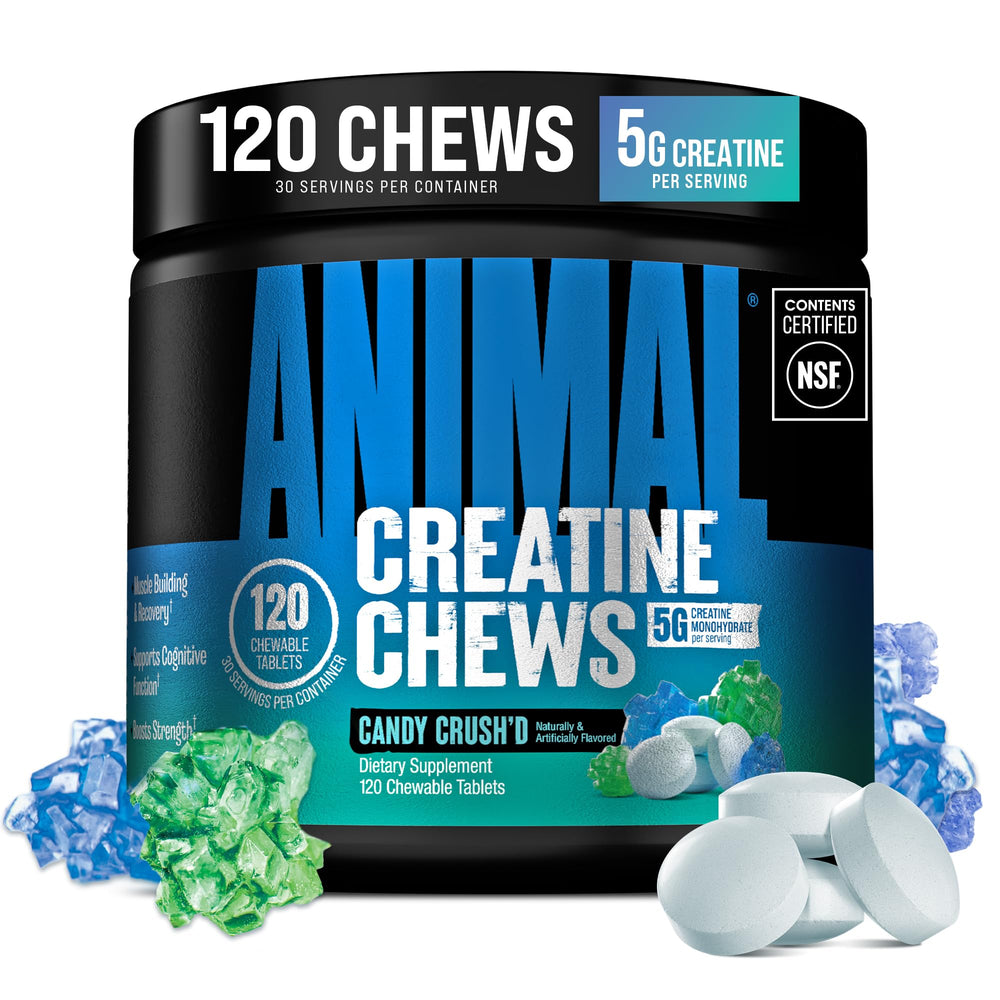 Animal tubo frontal del producto mostrando envase y sabor Candy Crush'd para comodidad