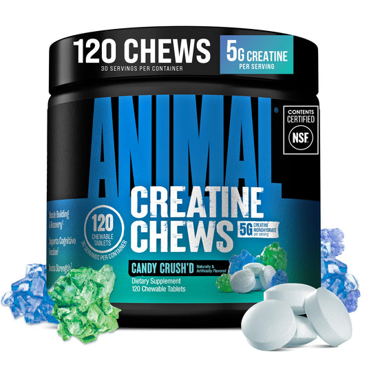 Animal tubo frontal del producto mostrando envase y sabor Candy Crush'd para comodidad