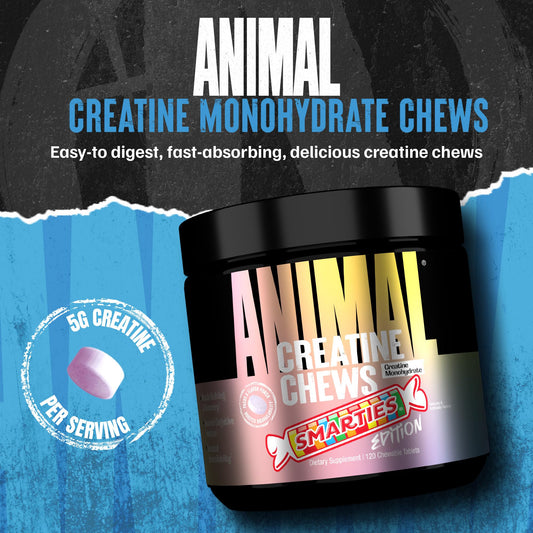 Animal cuatro tabletas masticables en mano para toma rápida y portátil