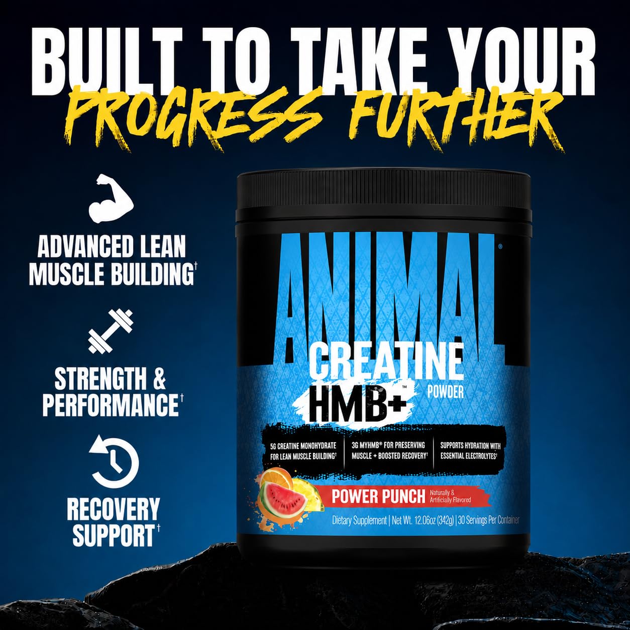 Persona activa con Animal Creatine HMB+ como parte de su rutina diaria de ejercicio