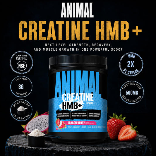 Animal Creatine HMB textura fina del polvo, mezcla sin grumos para disolución rápida