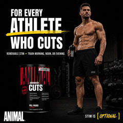 Animal Cuts persona activa usando el producto, soporte para rendimiento y definición