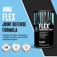 Animal Flex sobre abierto con pastillas visibles para una dosis diaria pre-dosificada práctica