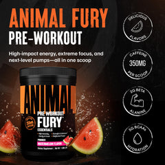 Cucharada de Animal Fury mostrando la textura en primer plano, beneficio: mezcla fácil