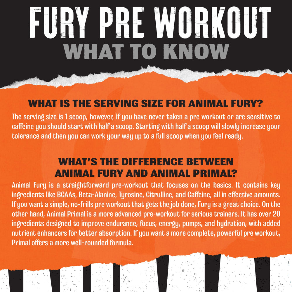 Animal Fury etiqueta con ingredientes y cantidades claras para seguridad
