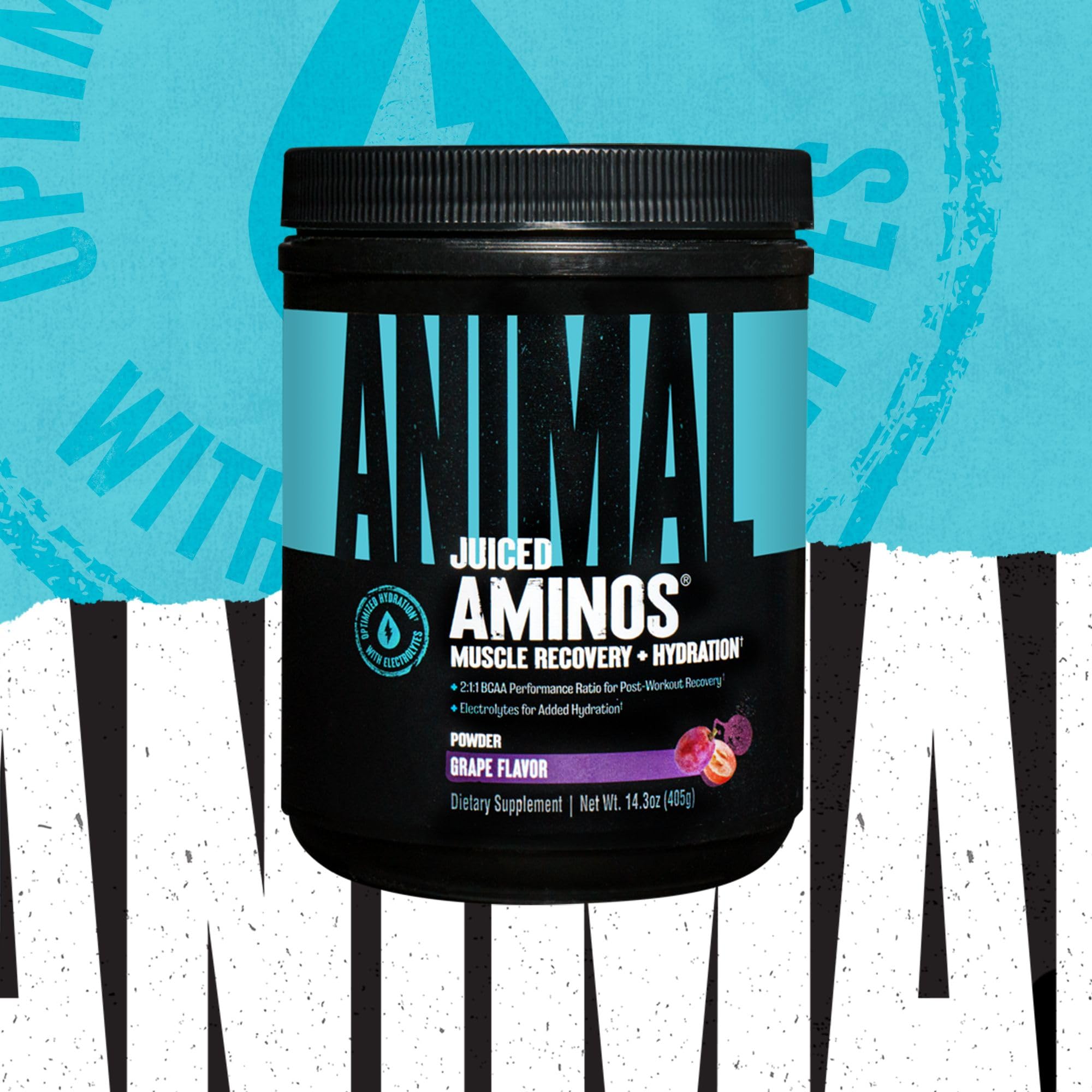 Polvo instantizado Animal Juiced Aminos textura fina para mezclado rápido