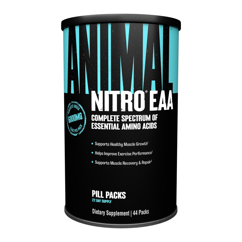 Animal Nitro frente del empaque mostrando 44 sobres y claridad de uso