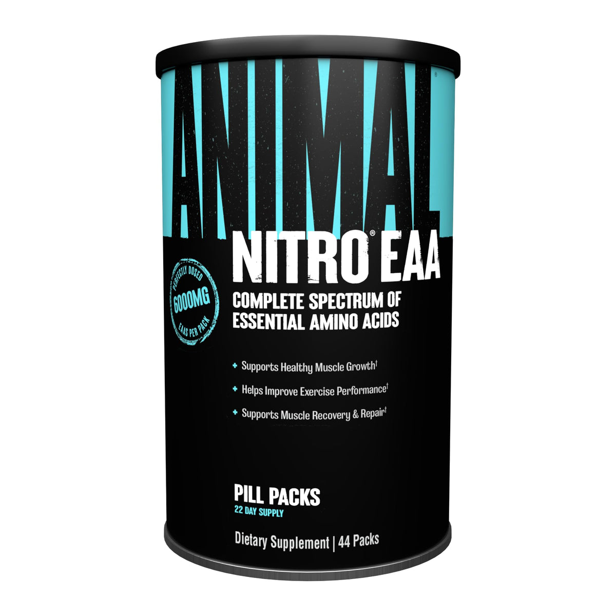 Animal Nitro frente del empaque mostrando 44 sobres y claridad de uso