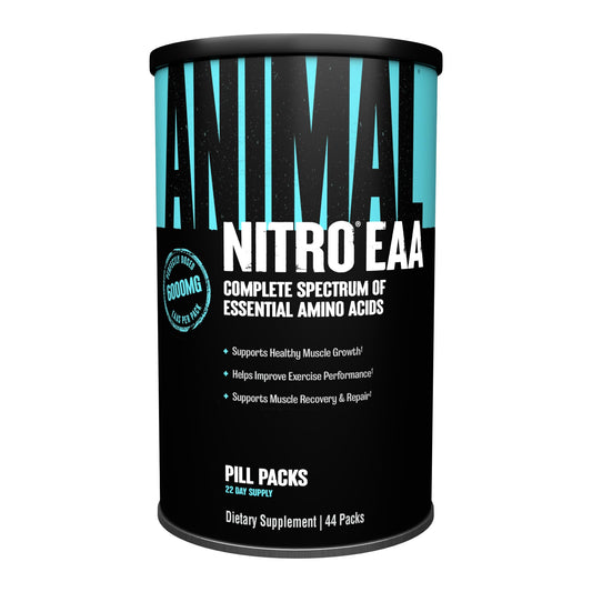 Animal Nitro frente del empaque mostrando 44 sobres y claridad de uso