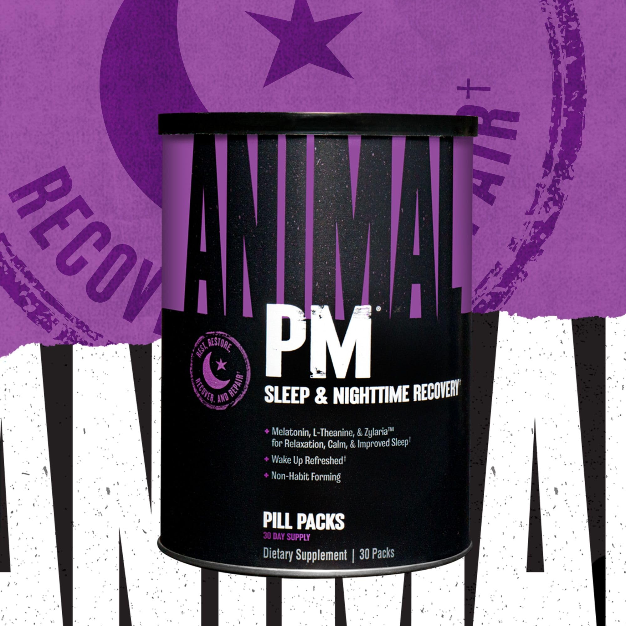 Comparación de tamaño de un paquete Animal PM junto a mano para escala visual útil