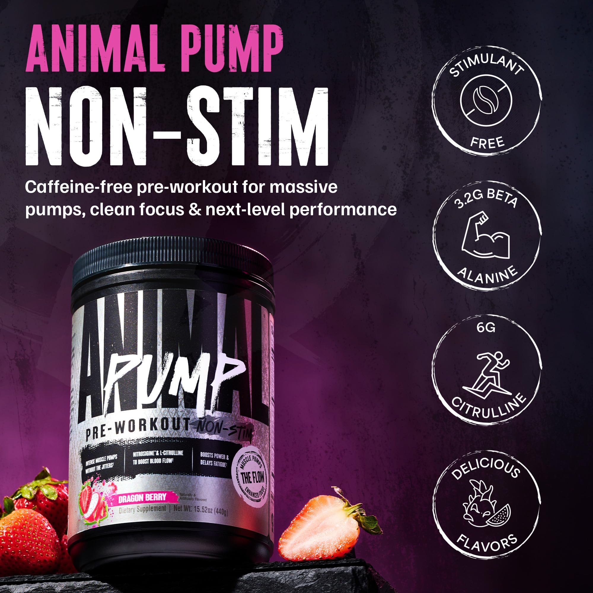 Polvo de Animal Pump NS vista cercana de la textura, mezcla fina y sin grumos