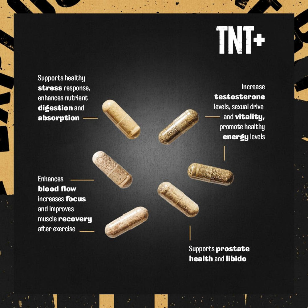 Hombre usando Animal TNT+ antes del entrenamiento para mejor rendimiento