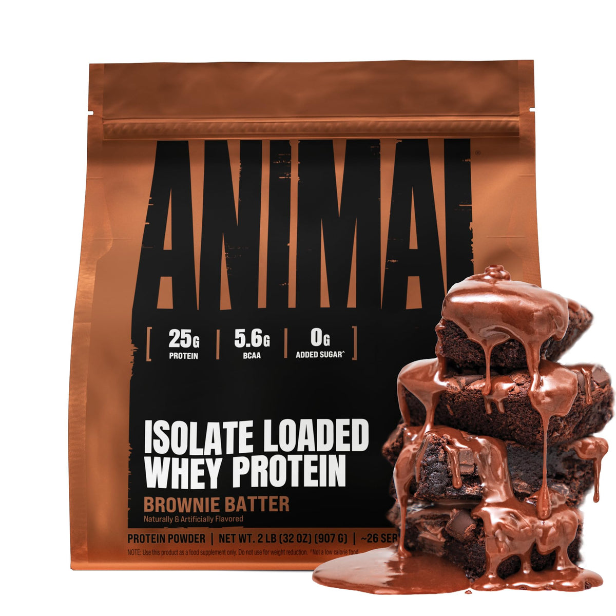 Animal Whey Isolate frente del envase mostrando etiquetado, claridad y confianza