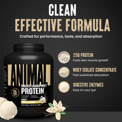 Animal Whey Isolate etiqueta nutricional, transparencia y calidad garantizada