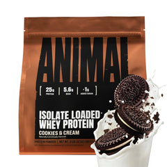 Animal envase frontal mostrando etiqueta y beneficio de 25 g proteína
