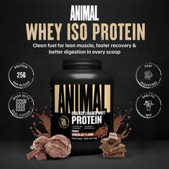 Polvo cristalino de Animal Whey Isolate mostrando textura fina y fácil disolución