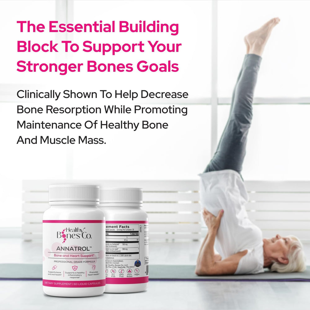 Healthy Bones Co. Annatrol comparación de tamaño en manos para escala práctica