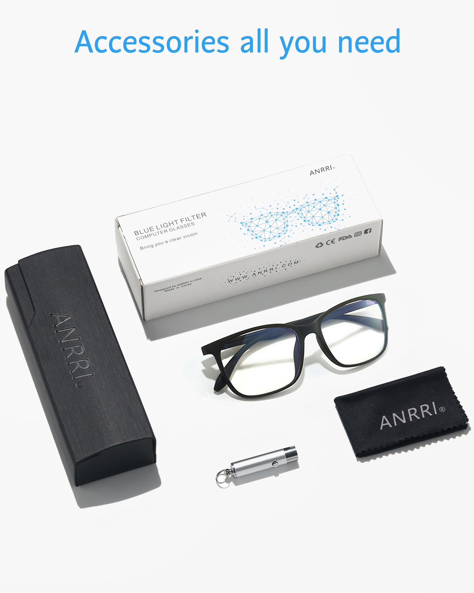 ANRRI gafas en lectura nocturna mejorando confort antes de dormir