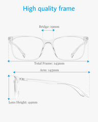ANRRI gafas en mano para comparar tamaño y llevar fácilmente