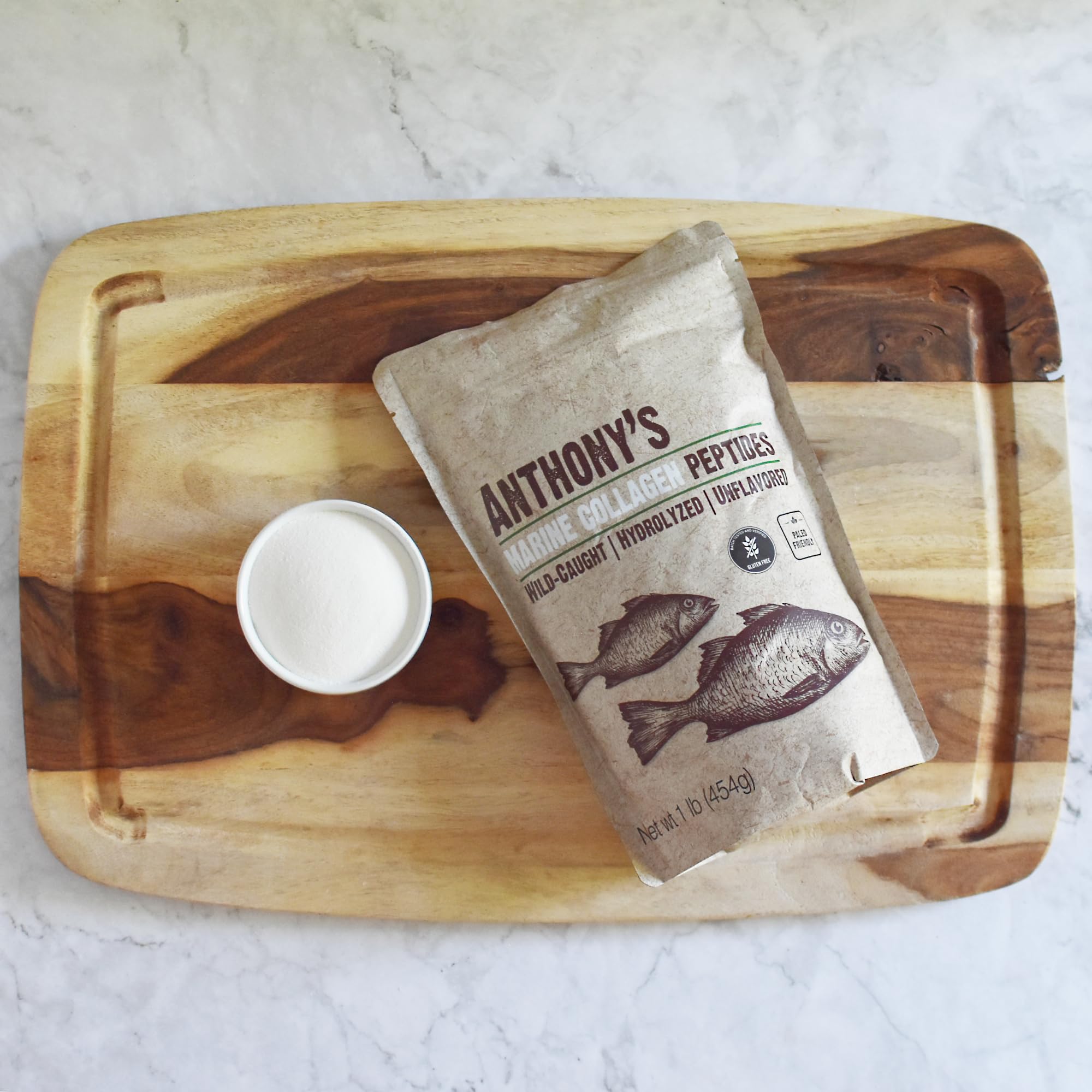 Anthony's Colágeno Marino Hidrolizado cuidado de piel, uñas y cabello.