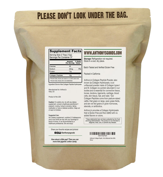 Anthony's colageno peptido, cuchara medida para porciones precisas