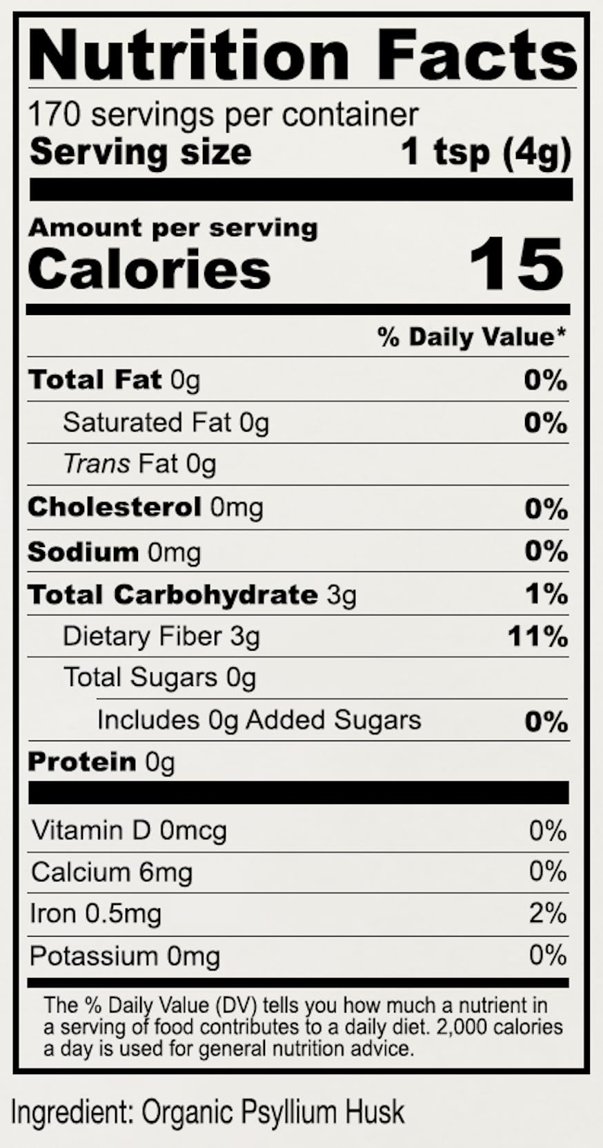 Anthony's psyllium en vaso de agua, preparación rápida para beber.