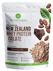 Antler Farms frente del envase chocolate mostrando diseño claro y cantidad