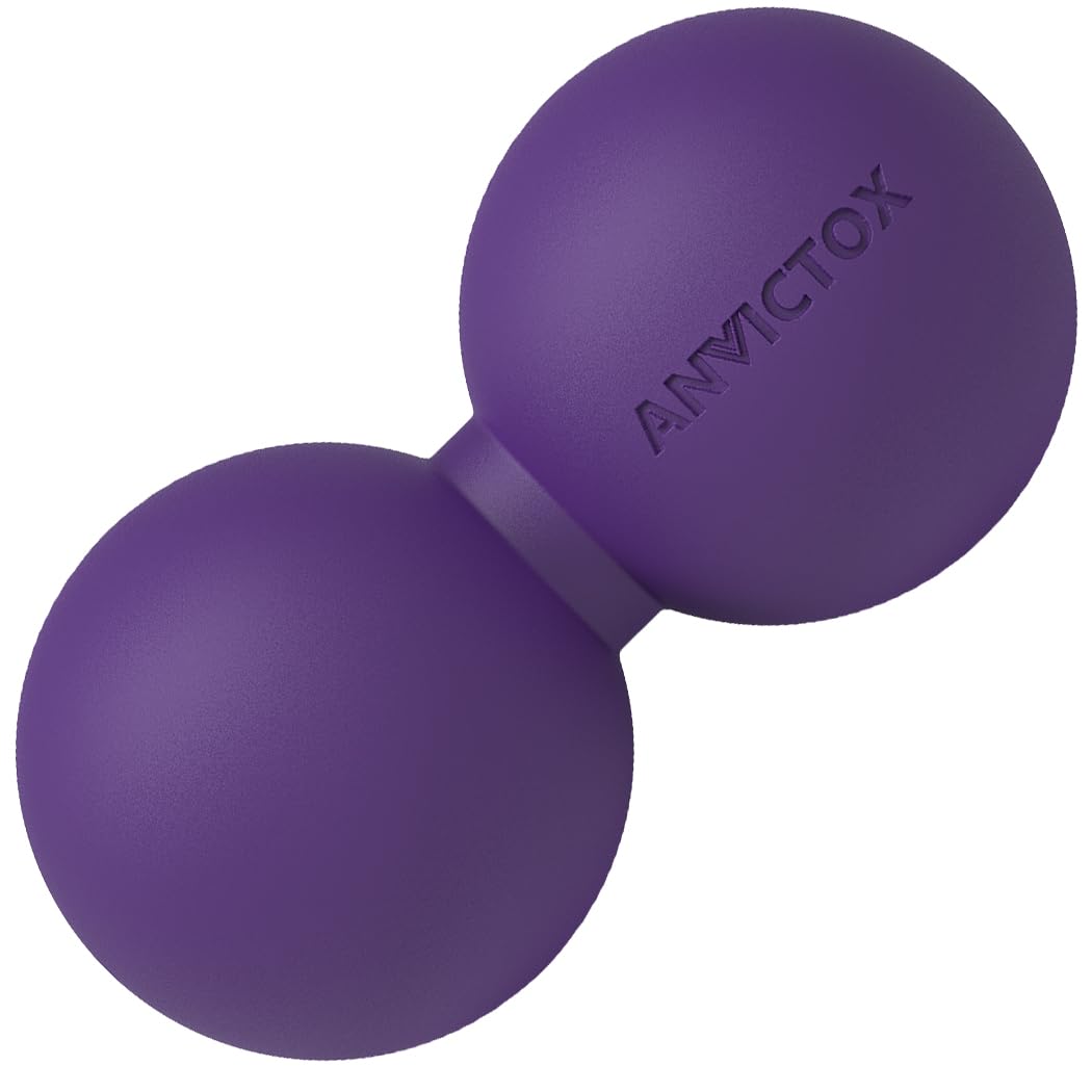ANVICTOX pelota maní frontal mostrando diseño y color púrpura para terapia portátil