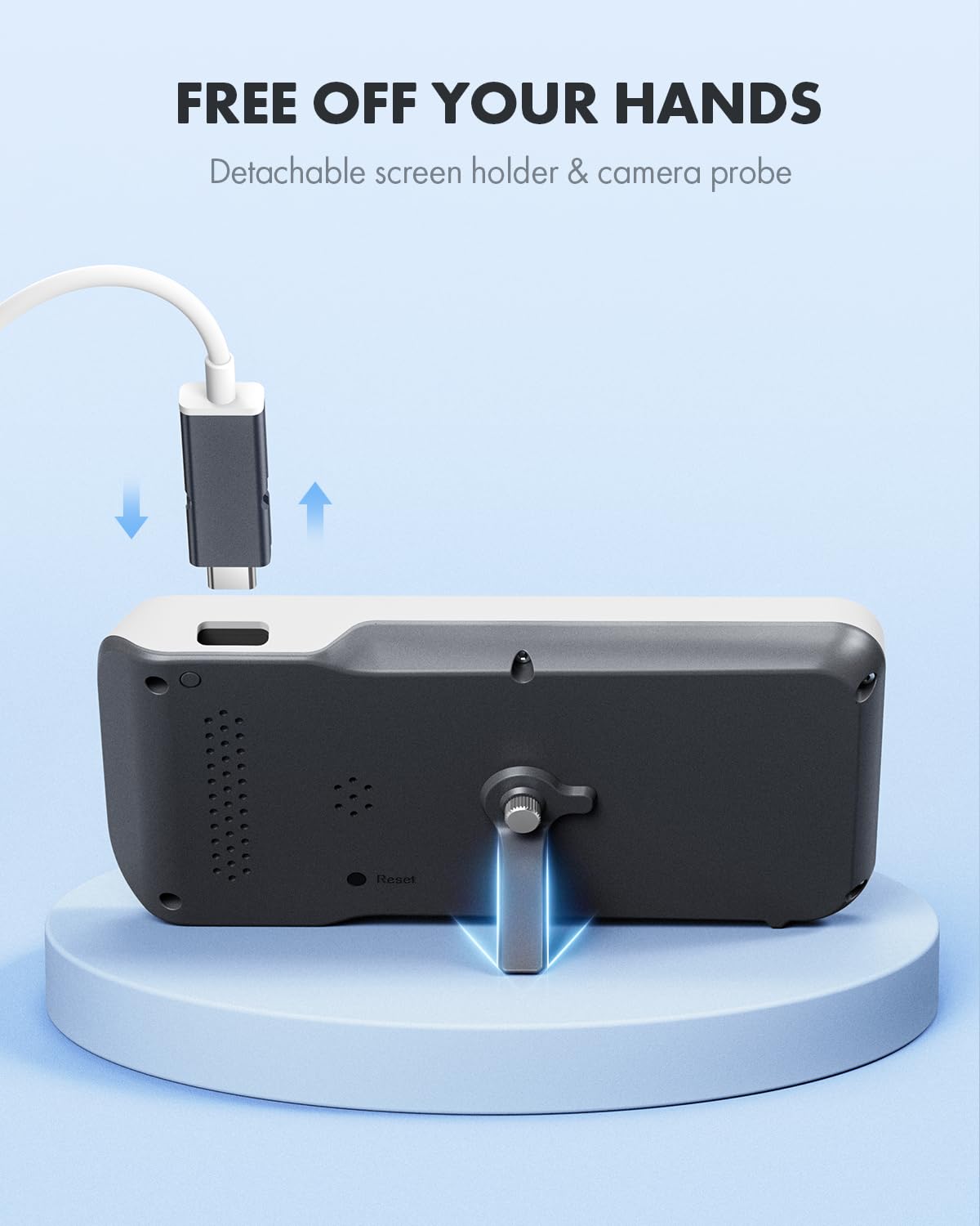 Anykit monitor mostrando conducto auditivo, ayuda a documentar hallazgos
