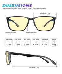 ANYLUV gafas en uso frente a ordenador reduciendo fatiga