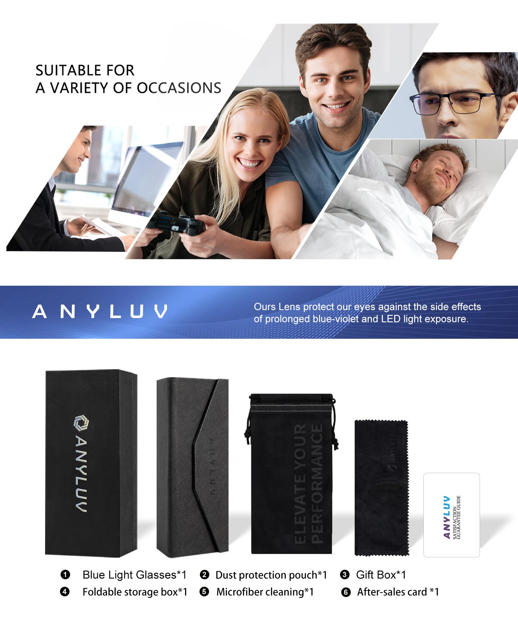 ANYLUV ambiente de escritorio con gafas listas para uso prolongado