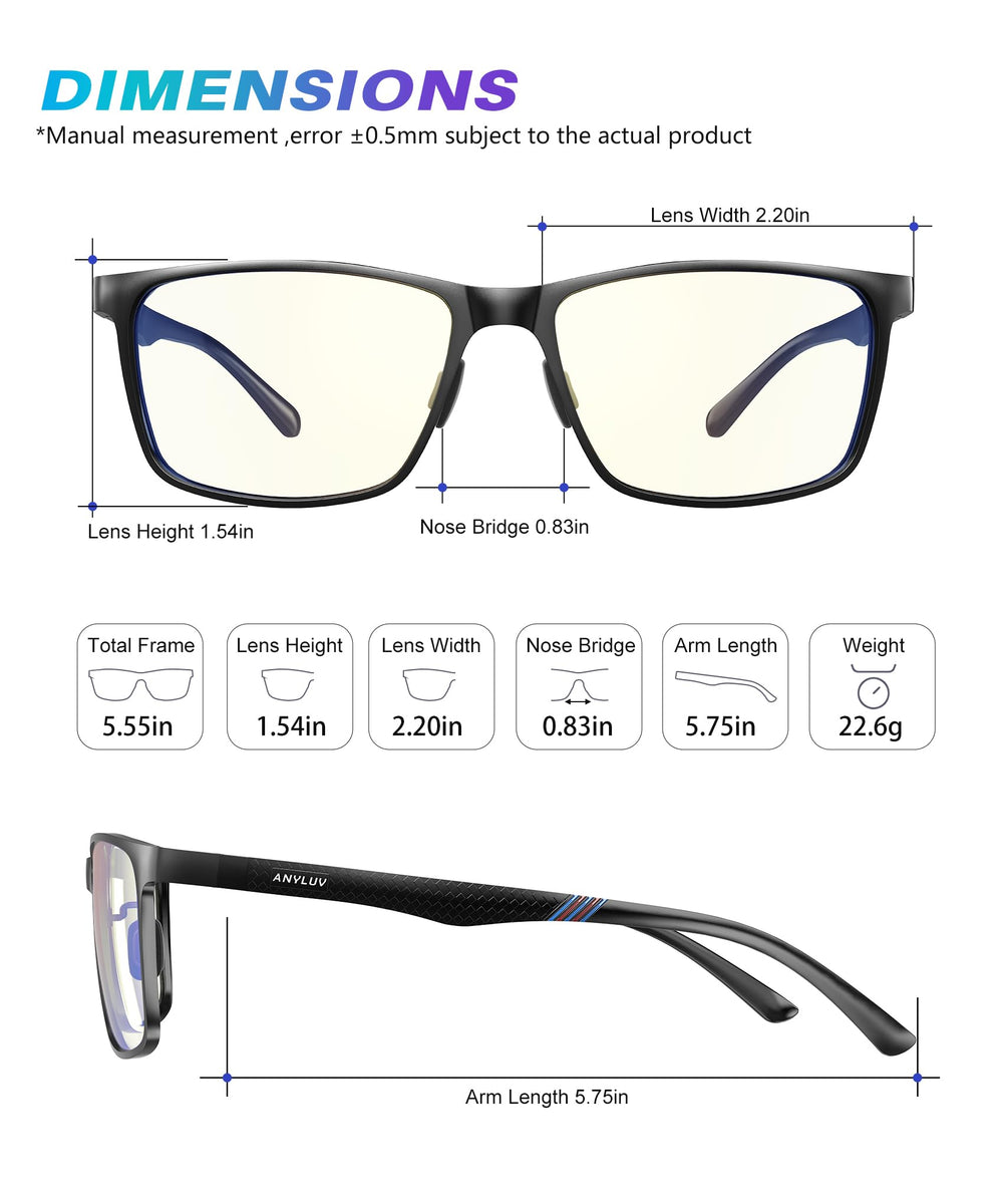 ANYLUV lente clara de cerca con baja distorsión y protección contra fatiga ocular