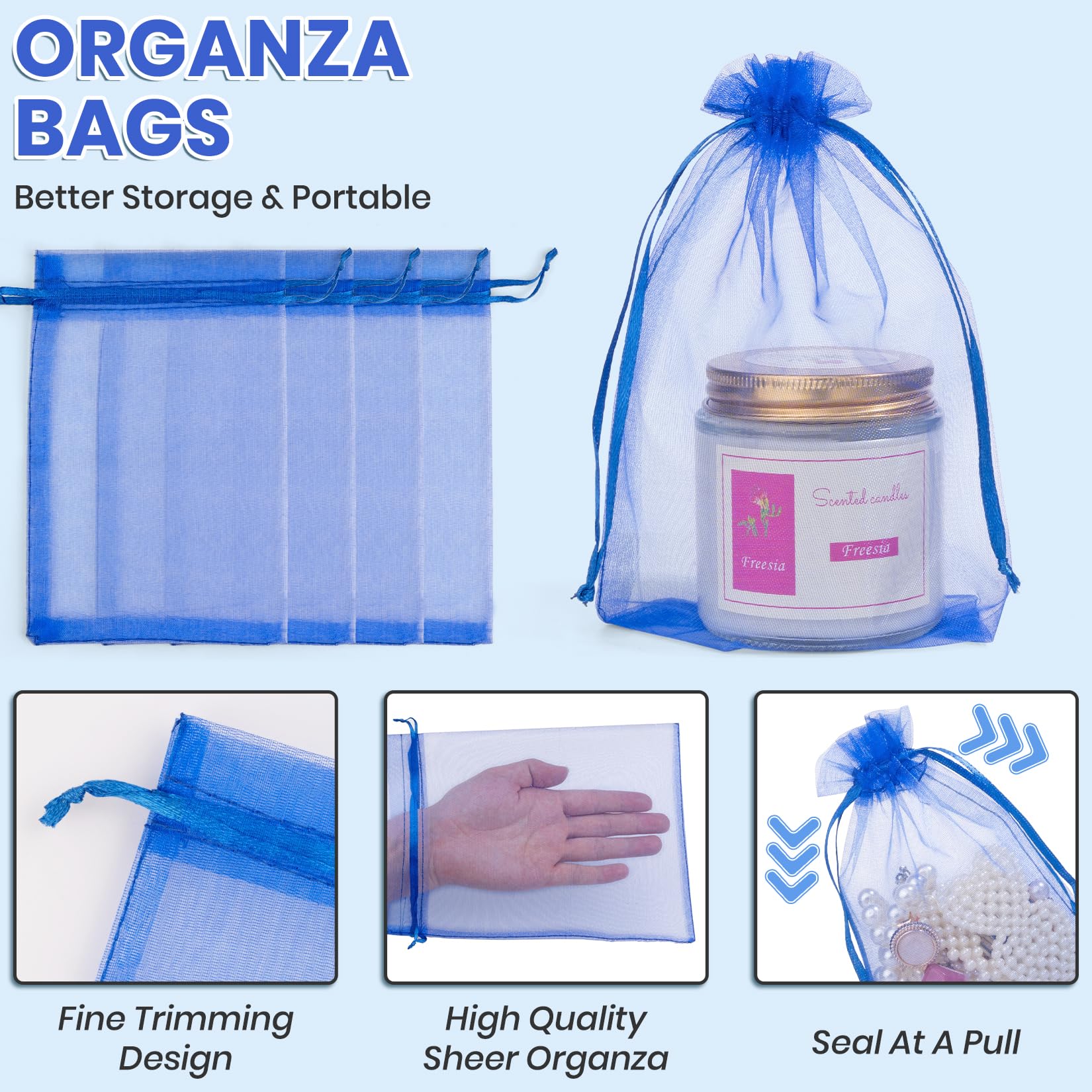 ANZNKU bolsa con joyería realzando presentación segura y visible