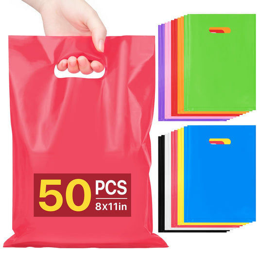 ANZNKU frontal del paquete con 50 bolsas multicolor, ideal para ahorrar tiempo