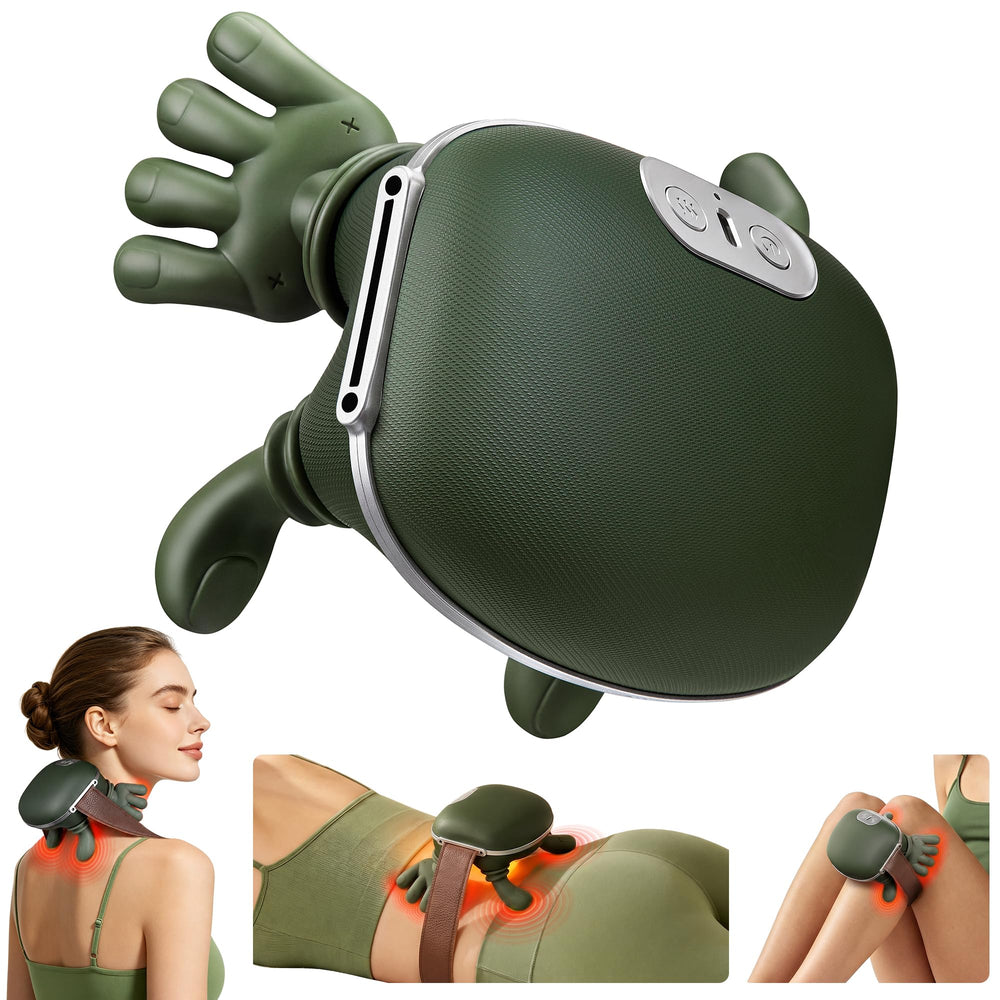 Anzzat vista frontal del masajeador mostrando forma ergonómica y confort